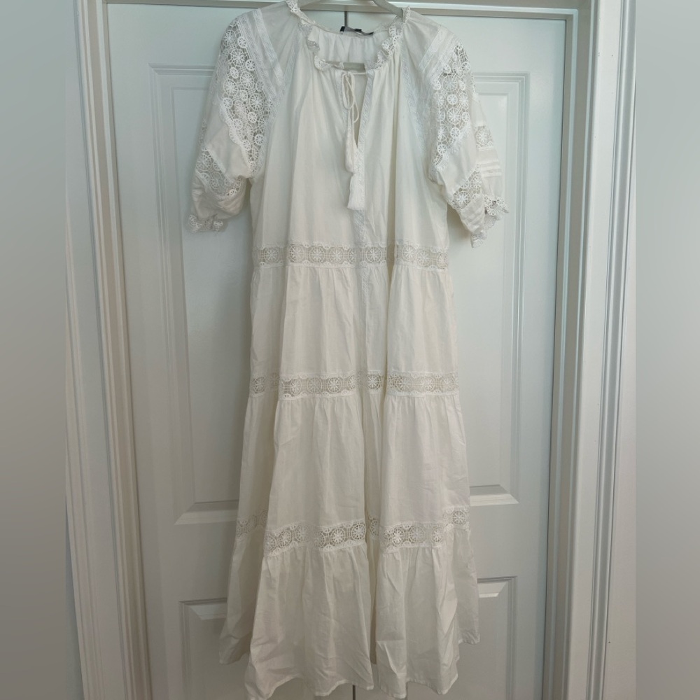 White Lace Bohemian Dress